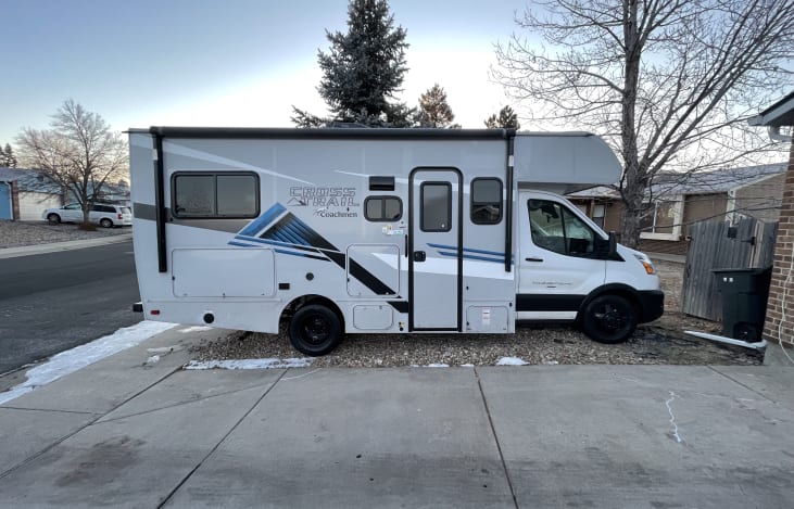 Passenger side view of RV