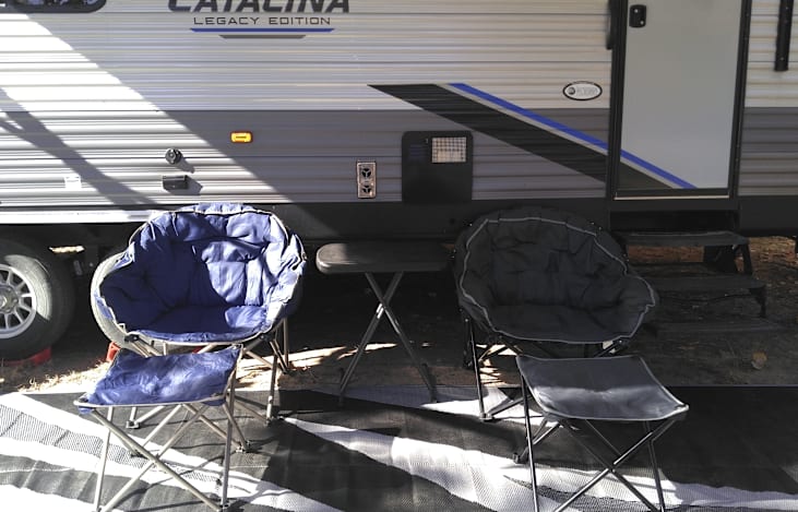 Camp chairs included.