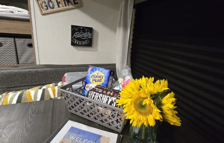 A welcome basket is provided and will be your weekend happiness concierge. We are always just a phone call away.