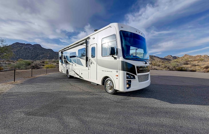 Outside front/side of coach