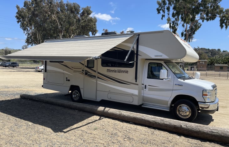Includes an electric powered awning.