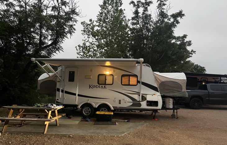 Very nice for a weekend getaway. Easily towed with a smaller truck or larger suv