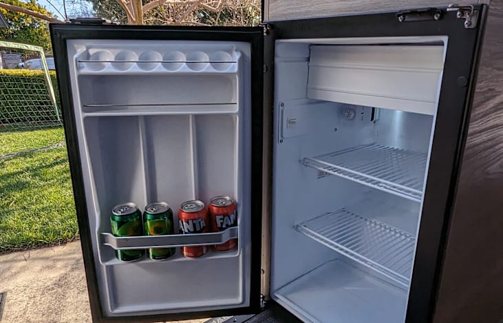 The fridge and freezer