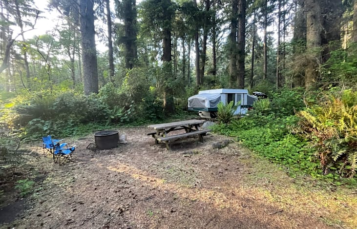 A photo sent to us by one of our most recent renters at their site in Sue Meg State Park.