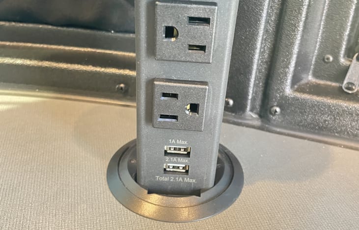Two power towers in the front