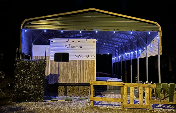 Large RV with a Canopy