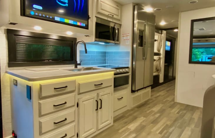Your luxury studio apartment awaits you with full size fridge!