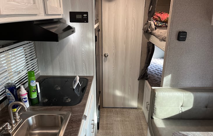 Bunks and kitchen