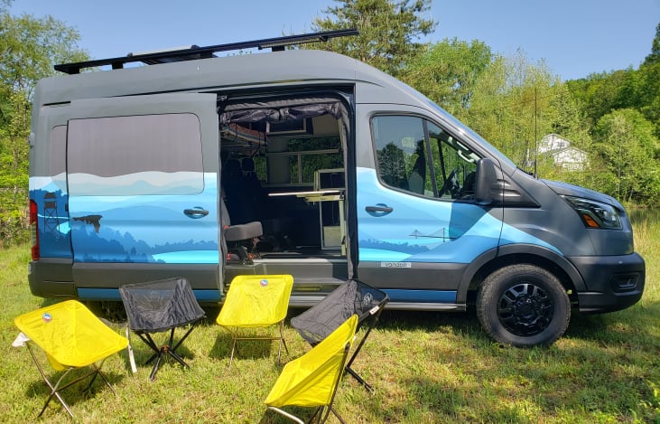 Van and 5 camp chairs.  Not pictured:  moon shade awning which attaches to roof rack
