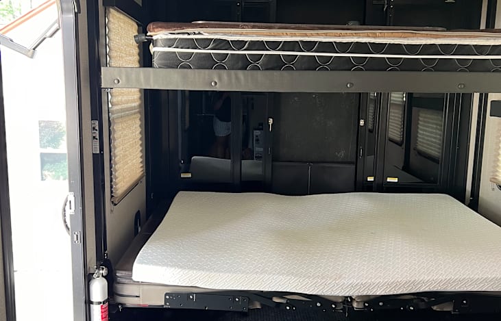 Toy box beds.  2 double beds