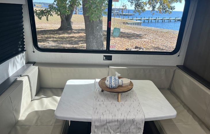 Dinette overlooking the neuse river