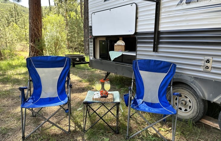 Sit down and enjoy camping!