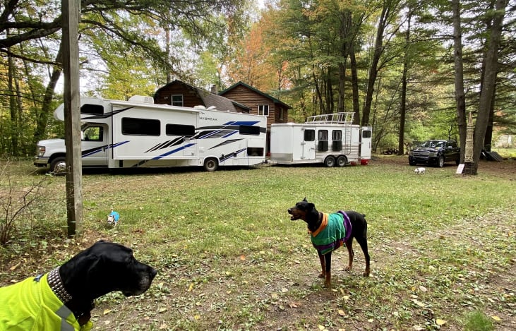 If your furry family includes horses, rent our 3 horse Keifer Built horse trailer for extra special adventures!