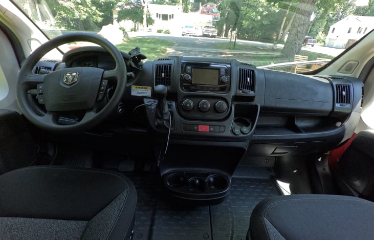 Driving features include cruise control, backup cameras, rear view camera mirror, Air Conditioning, universal phone mount for navigation and Bluetooth or AUX hookup for some rockin' tunes while you cr