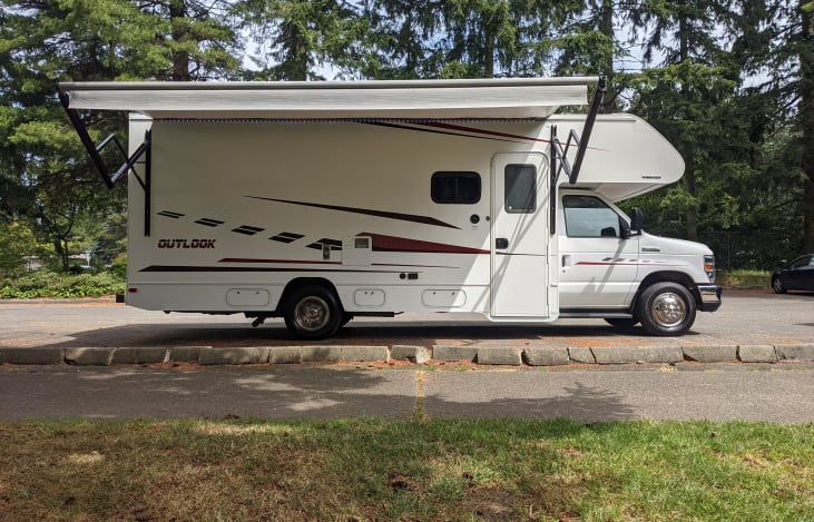 Power awning for ease!