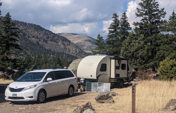 This champ has solar panel and solar generator options. It is light and can be towed by lots of different vehicles to access the best locations around