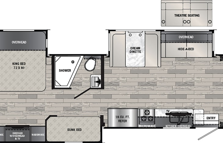 Bunk house with 2 Full Bathrooms