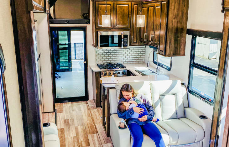I will replace these photos that show our family with better photos that showcase the place with no people in sight when I visit my RV again. These are just for now. Sorry about that.