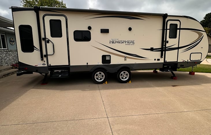 We do have an awning that folds out.