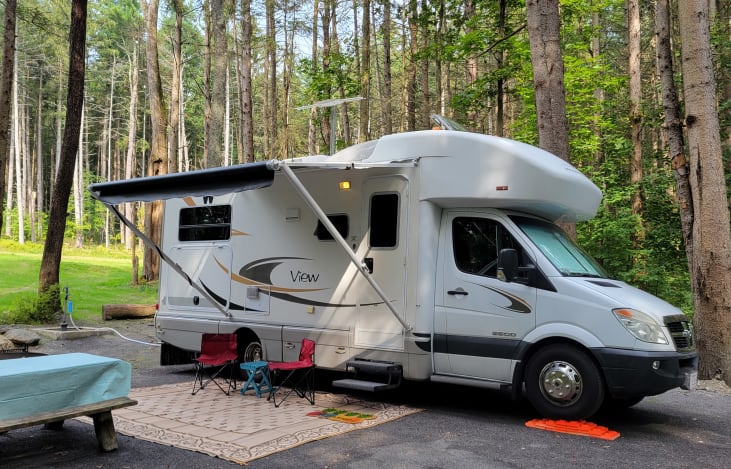 Beautiful quiet camping site at Taconic State Park, NY