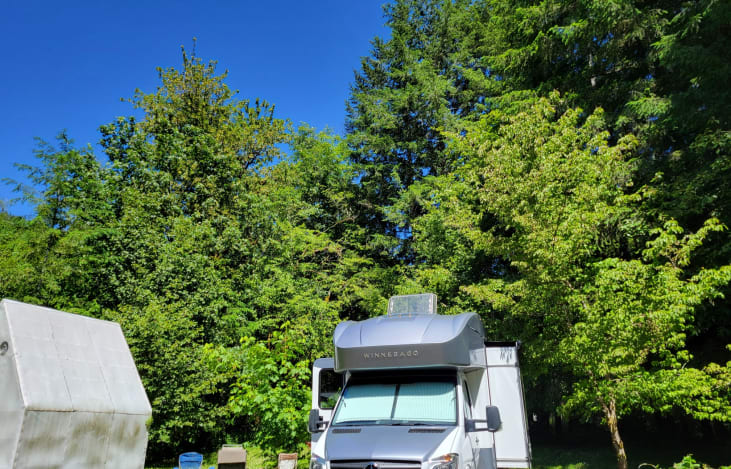 slide out gives you room to move around inside.