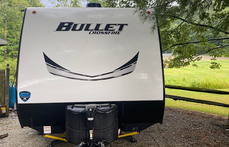 Two propane tanks up front