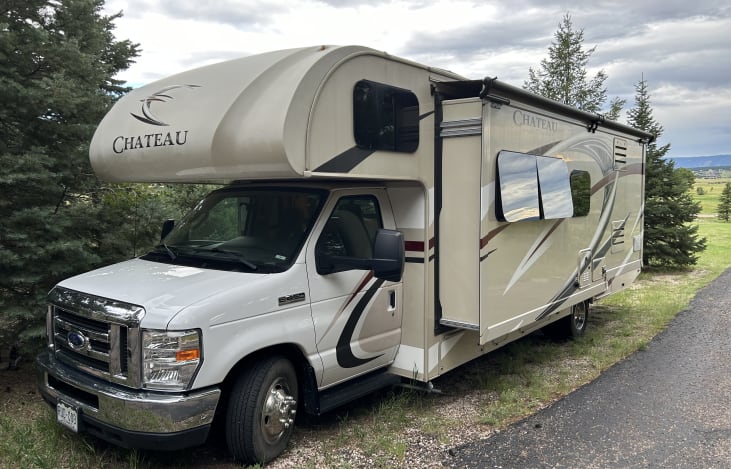 The RV is 31 feet long providing guests with ample storage both inside and out, comfortable traveling with three televisions and a DVD player.