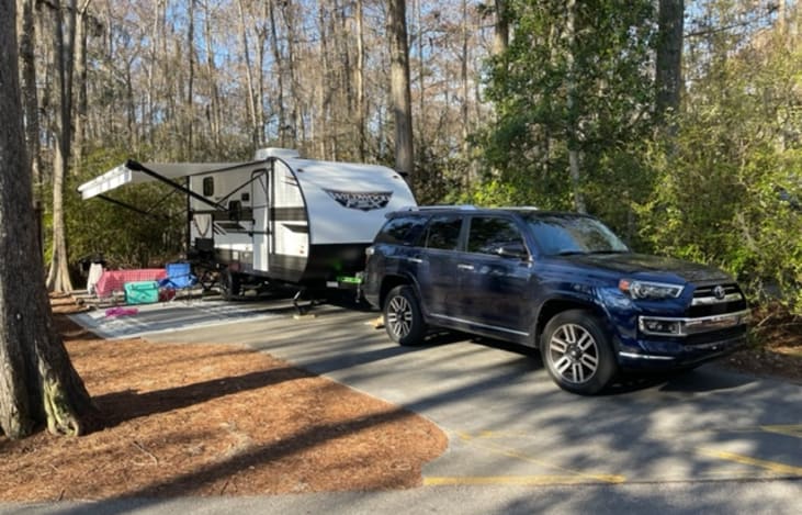 Small enough to be towed by midsize SUV's.  This is Fort Wilderness