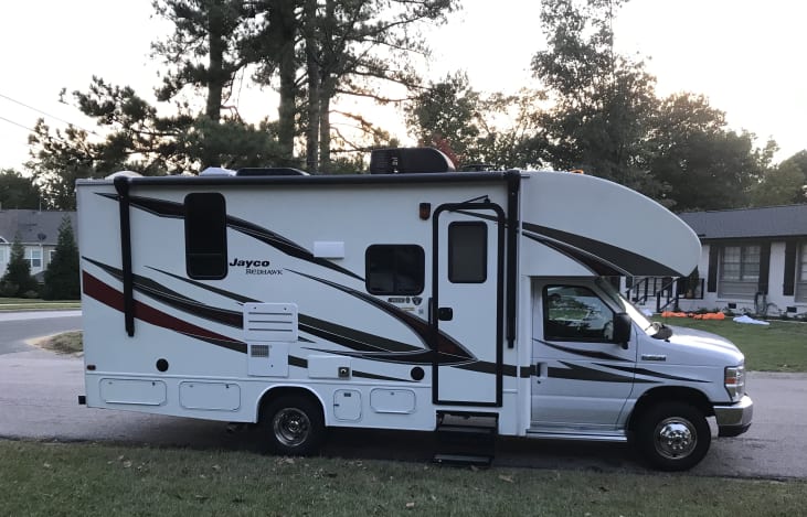 RV exterior. 24’ in length so it is very maneuverable for any driver!