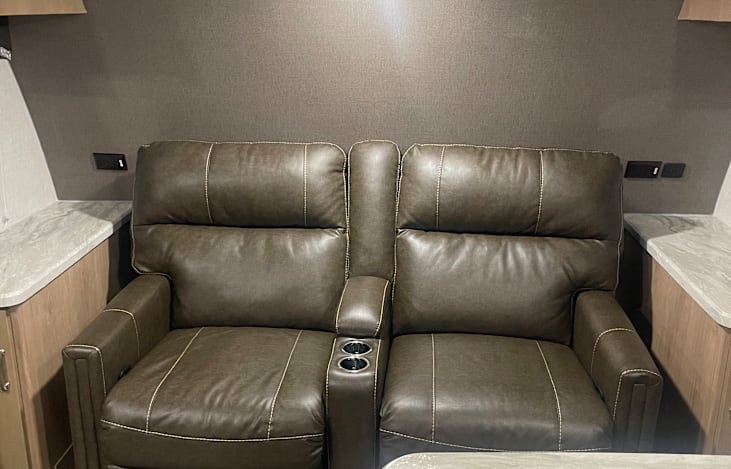 Two recliners for sleeping if needed.
