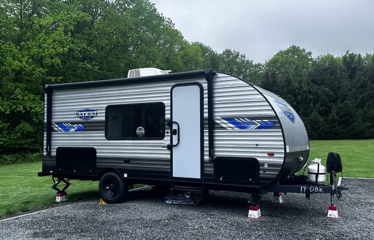 Only 2 years young with a modern grey and well lit interior.  Teddy Bear mattresses for the kid(s) and a queen with extra mattress pad for the adult(s).