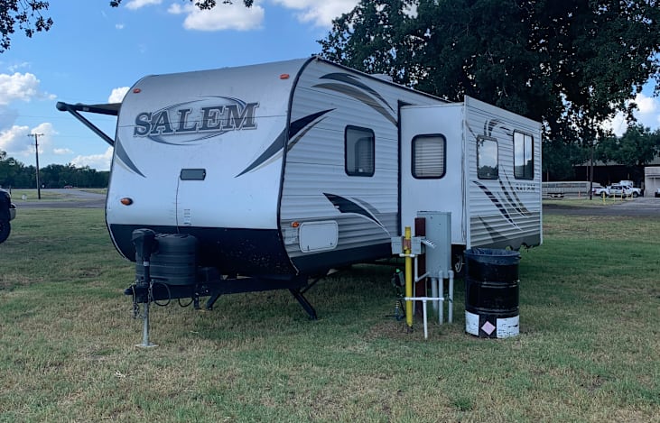 Front of rv with slide out.