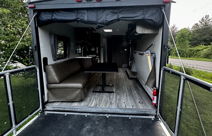 only 1 couch folded down for extra space