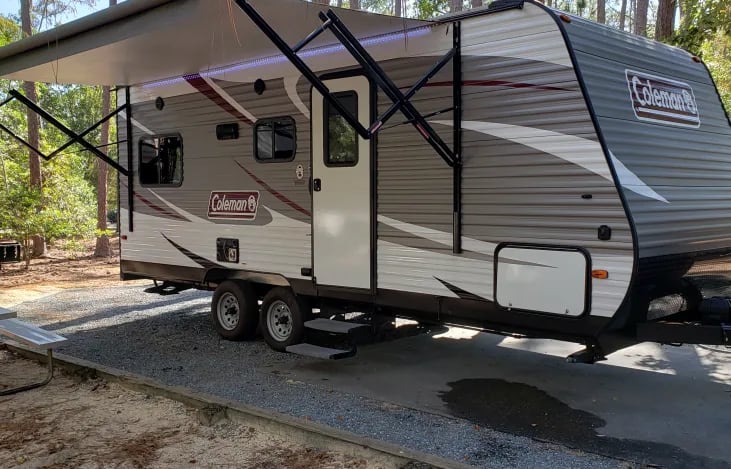 RV with awning out