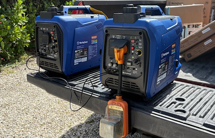 Two duel fuel (gas or propane) generators for rent for and additional fee.