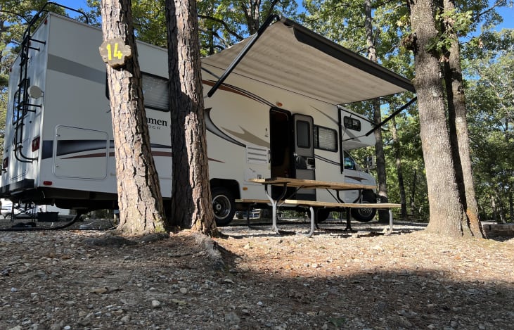 Walt makes an easy set up for sure, but we would be happy to set up for you at specified campgrounds in the Hot Springs Area.  No charge at specified campgrounds (see delivery).