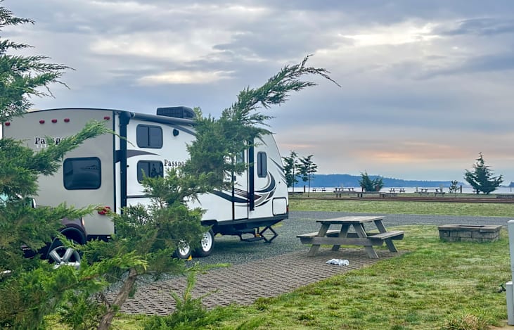 Set up on the Oregon coast