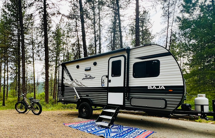 Love camping in Idaho City with our E-Bikes!