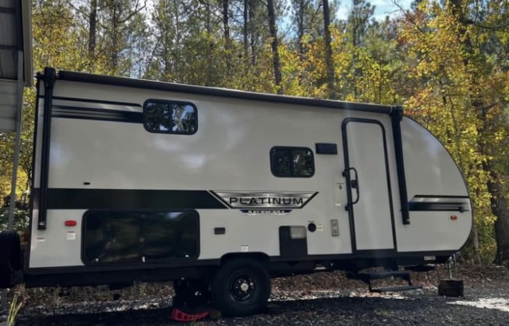 Huge 14 foot awning and outside grill and fridge