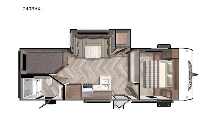 Representative floor plan provided by a trusted RVshare partner.