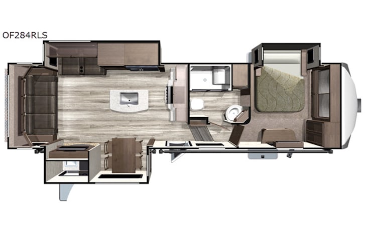Representative floor plan provided by a trusted RVshare partner.