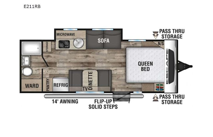Representative floor plan provided by a trusted RVshare partner.