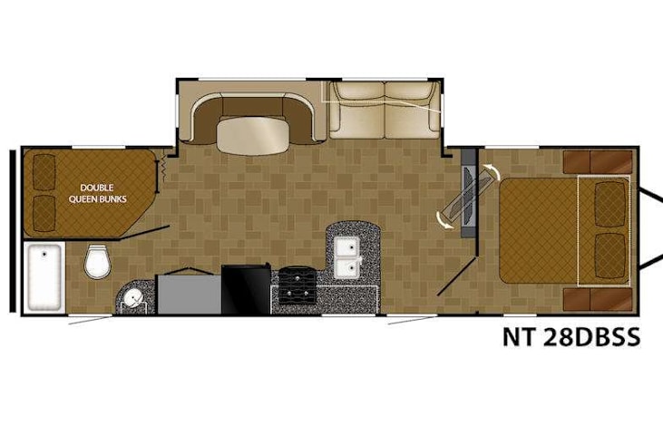 Representative floor plan provided by a trusted RVshare partner.