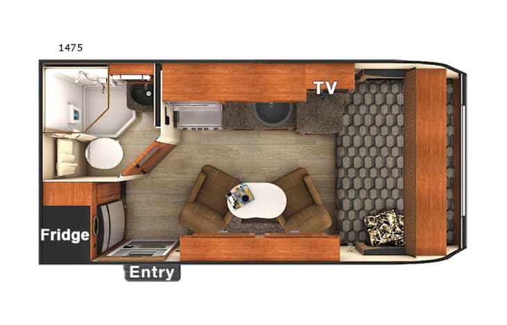 Representative floor plan provided by a trusted RVshare partner.