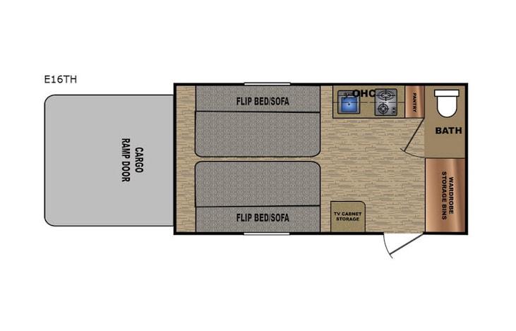 Representative floor plan provided by a trusted RVshare partner.