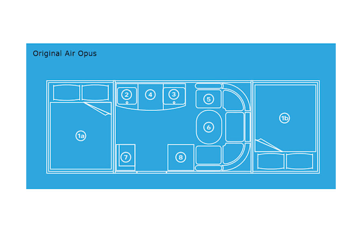 Representative floor plan provided by a trusted RVshare partner.