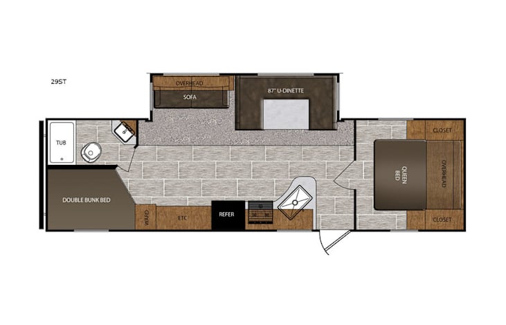 Representative floor plan provided by a trusted RVshare partner.
