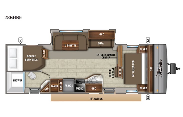 Representative floor plan provided by a trusted RVshare partner.