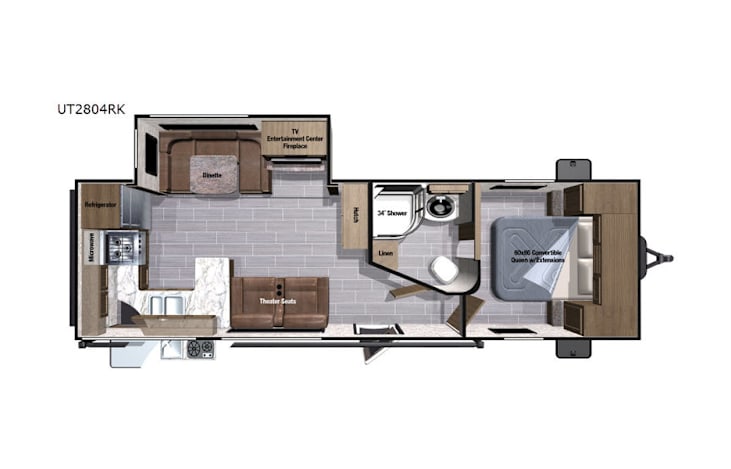 Representative floor plan provided by a trusted RVshare partner.