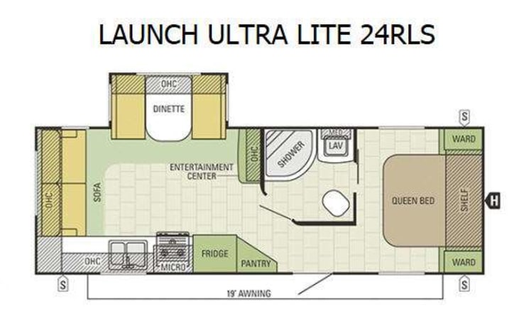Representative floor plan provided by a trusted RVshare partner.